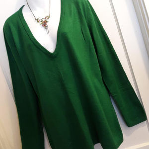 Holiday Green Long Sleeve Sweater by NY&C - XL